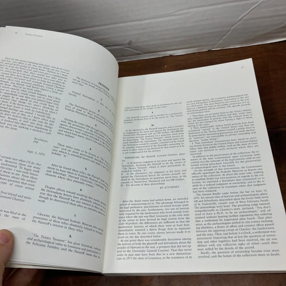 Tunica Treasure Jeffrey P. Brain 1979 Archaeology Harvard Museum Vol 71 PB
